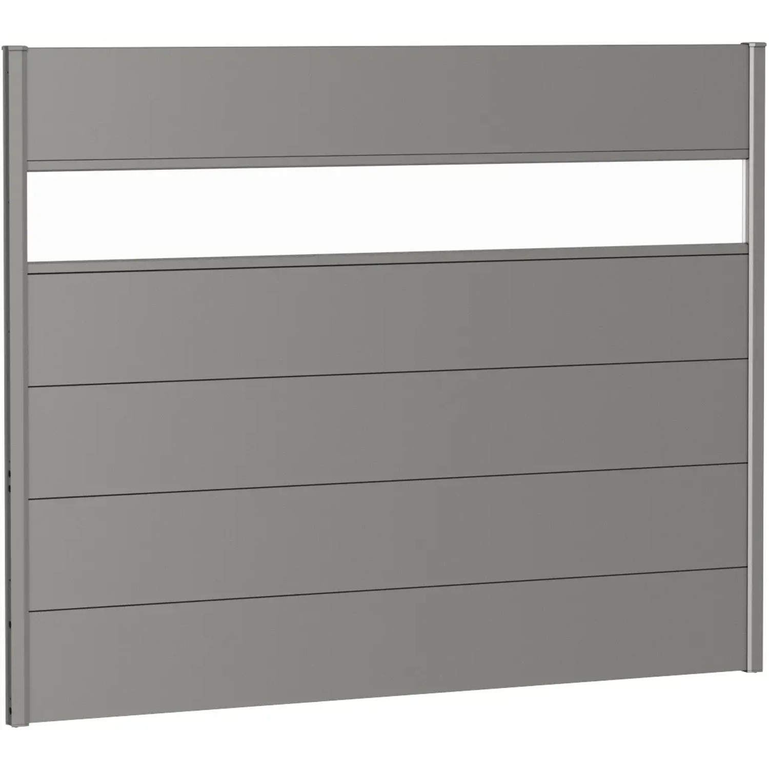 E-shop Biohort Plný plot s čiastočným presklením, kremeňovo sivý, 180 x 135 cm