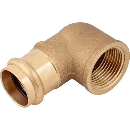 Lisovacie koleno 90° P 4090 G červený bronz, pr. 28 mm x 30,3 mm (Rp1), 1 ks
