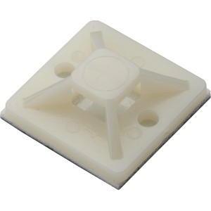 Biela lepiaca základňa (2x2 cm) pre káblové zväzky, 20 kusov na upevnenie káblov.