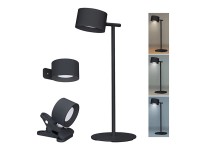 SOLIGHT LED nabíjacia lampa 3v1 4W 280lm 3000-6500K čierna 32 x 12 x 14 cm