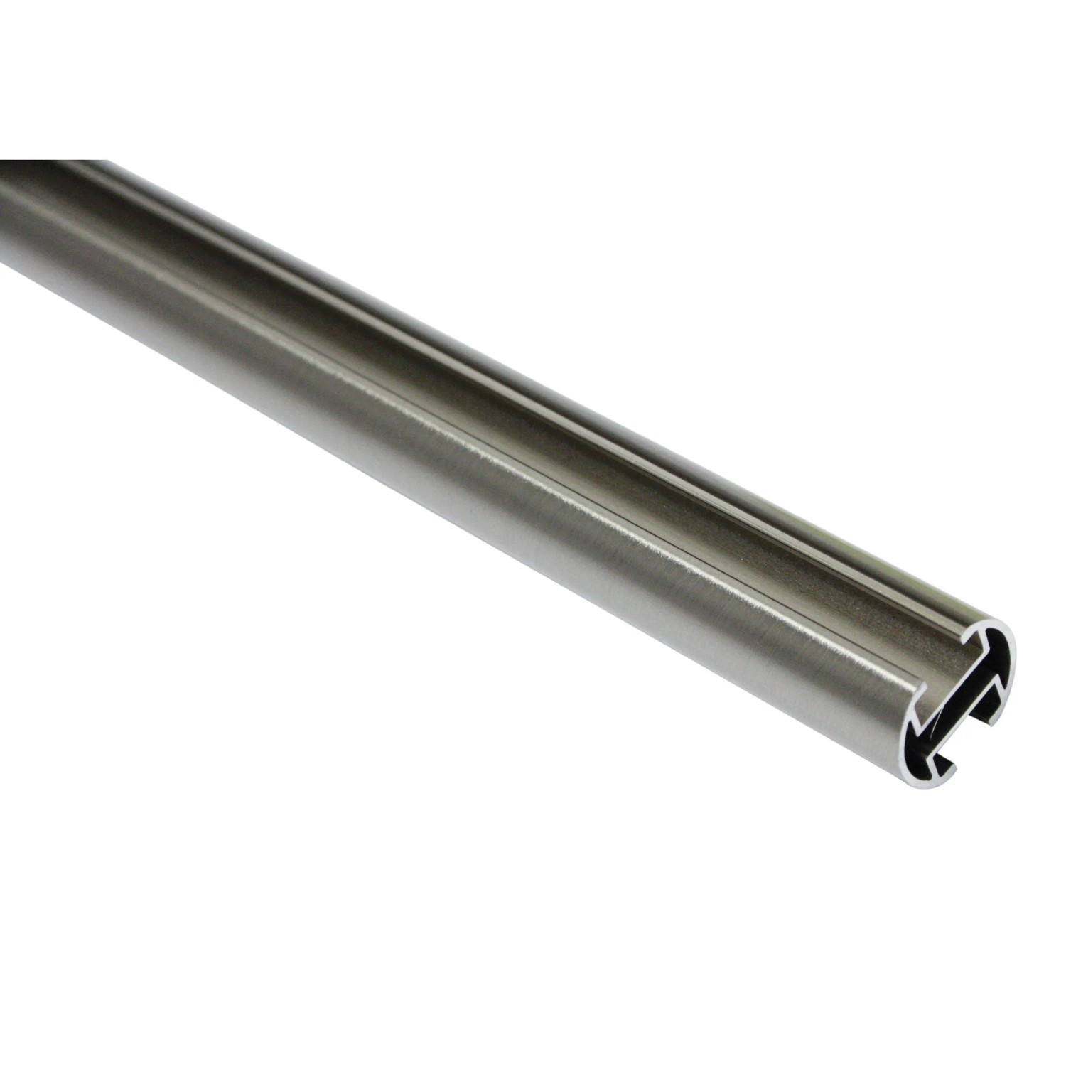 E-shop GARDINIA Záclonová koľajnička Chicago vzhľad ušl.ocele pr. 20 mm x 120 cm
