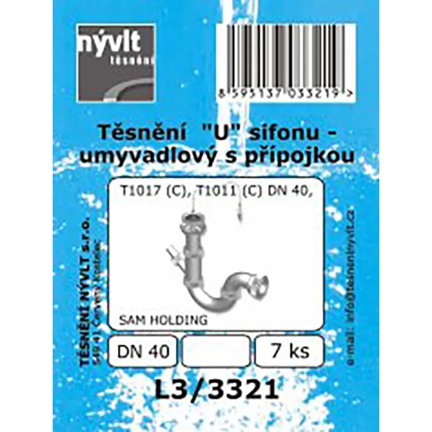 E-shop Tesnenie U sifónu umývadlový s prípojkou, 7 ks