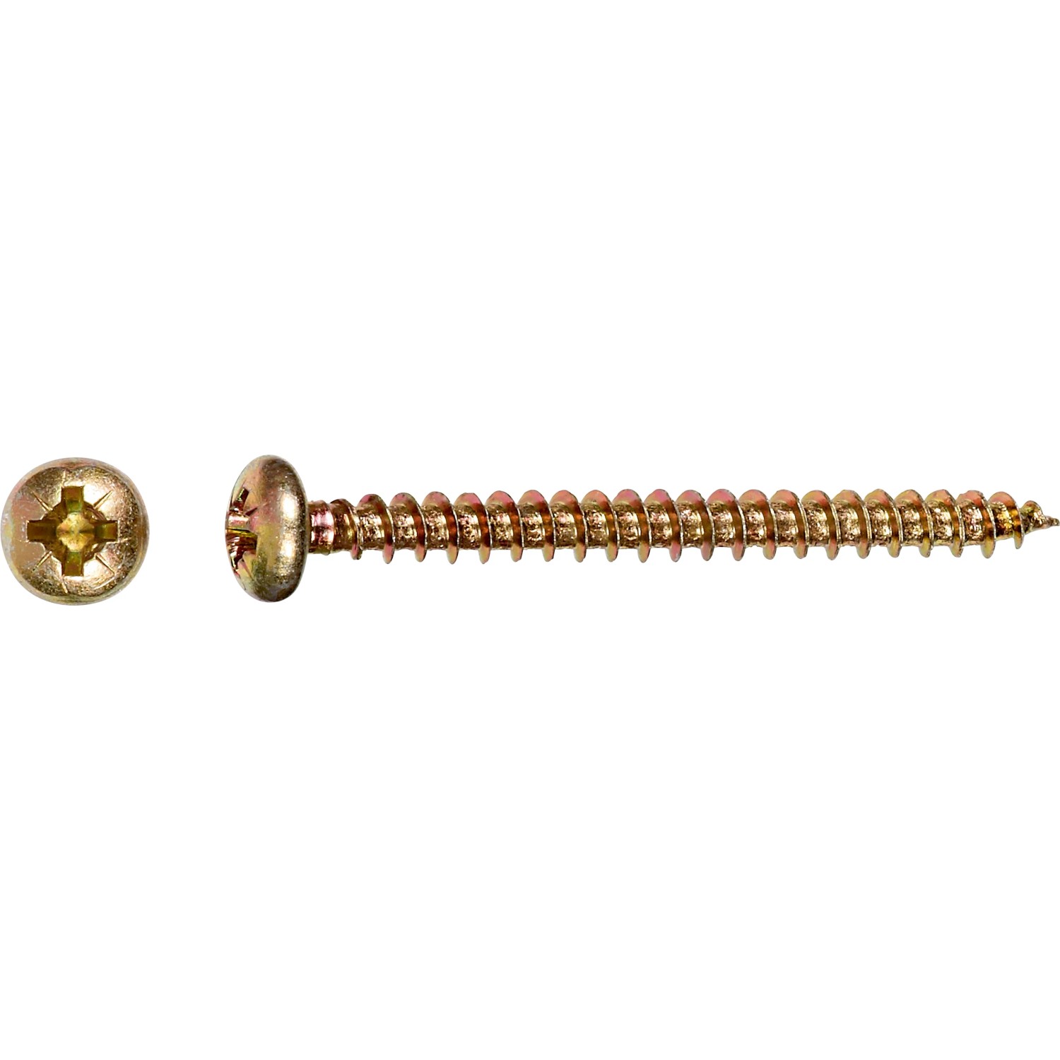 E-shop Uni skrutky s polguľatou hlavou PZ3 plný závit žlto pozinkovaný 6 x 50 mm, 6 ks
