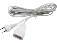 Euro predlžovací kábel, biela, 3 m