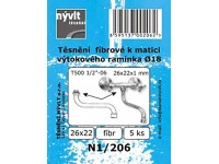 Súprava tesnení do matky ramienka fibr, 5 ks