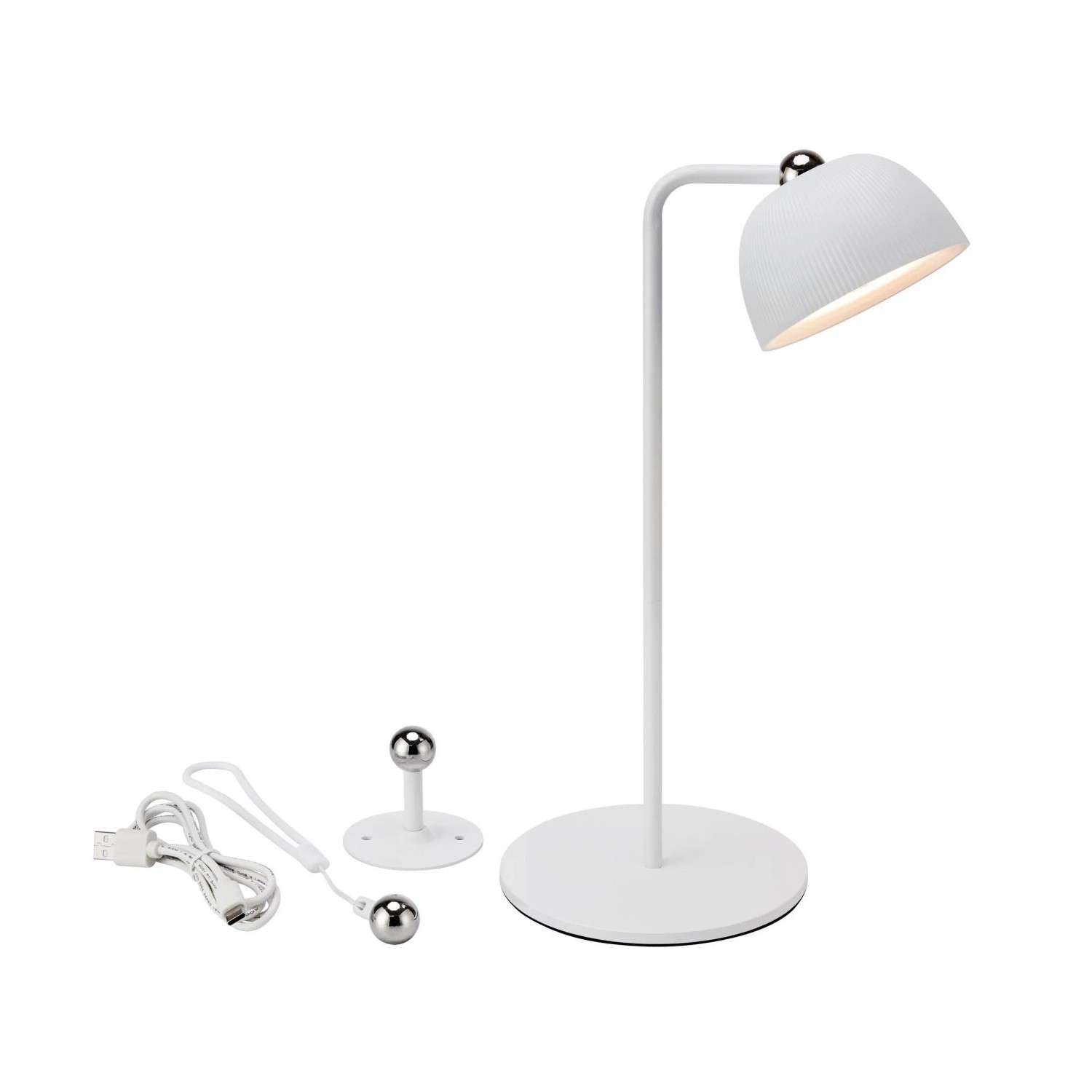E-shop DIVERSE LED lampa 3v1 (stolová/nástenná/závesná) biela, pr.13 x 31 cm