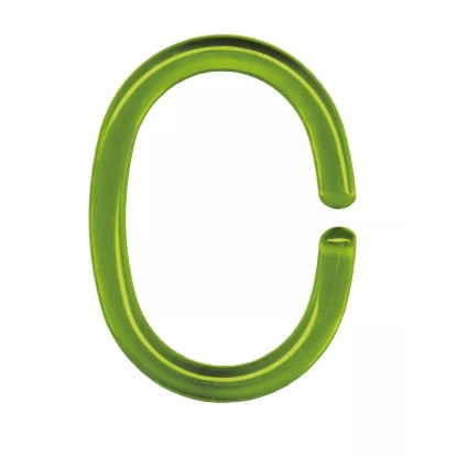 Kleine Wolke Krúžky pre sprchové závesy zelené, 12 ks