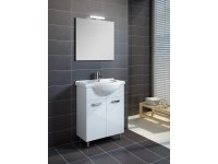 Maximus Sada kúpeľňového nábytku Eve - skrinka, umývadlo, zrkadlo s LED, 60 cm