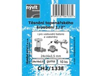 Súprava plochého tesnenia 1/2 ventilu guma, 10 ks Súprava plochého tesnenia 1/2 ventilu guma, 10 ks