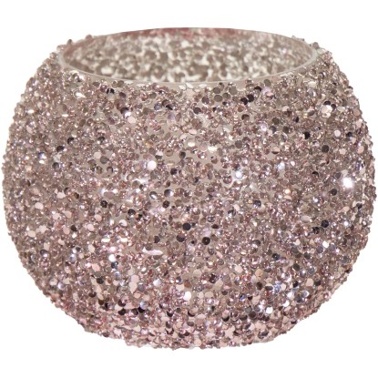 Mega Collections Kvetináč Strass Bowl ružová pr. 16 x 12 cm