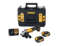 DeWALT 18V XR Aku bezuhlíková uhlová brúska DCG407N-XJ, 125 mm (2x4,0Ah, kufor)