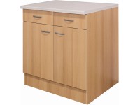 Flex-Well Kuchynská skrinka Nano spodná, zásuvky + dvierka, 80 x 85 x 57,1 cm