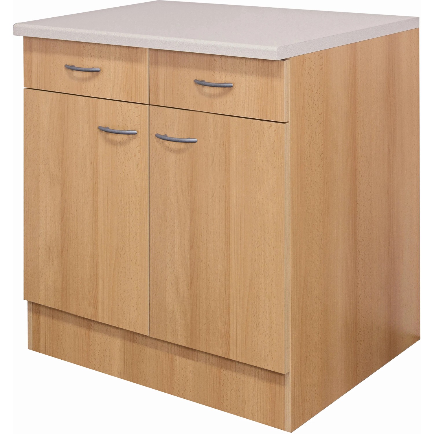 E-shop Flex-Well Kuchynská skrinka Nano spodná, zásuvky + dvierka, 80 x 85 x 57,1 cm
