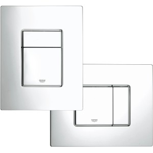 Grohe Skate Air Cosmopolitan WC splachovacia doska z nehrdzavejúcej ocele matný chróm pre dvojité splachovanie.