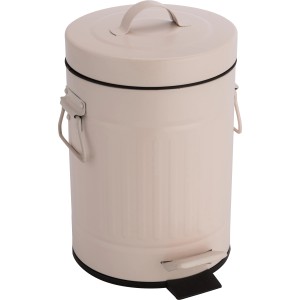 Retro ružový kozmetický kôš, 3 l, s nožným pedálom, ideálny do kúpeľne alebo na WC.