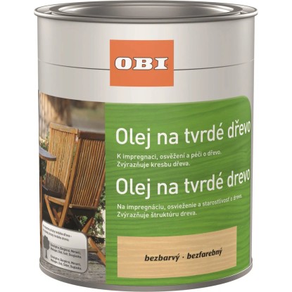 OBI Olej na tvrdé drevo, bezfarebný, 750 ml