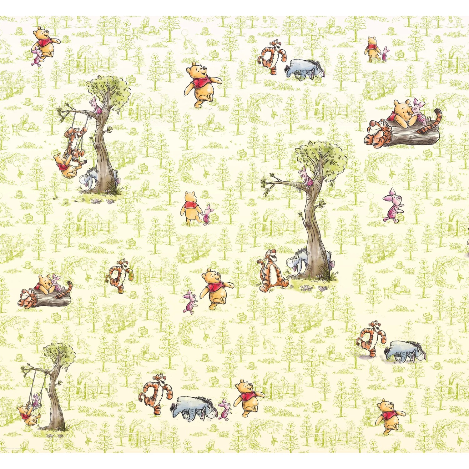 E-shop Komar Vliesová fototapeta Medvedík Pú - Friends 300 x 280 cm