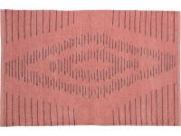 OBI Bavlnený koberec vzorovaný terakotovo-čierny 60 x 90 cm