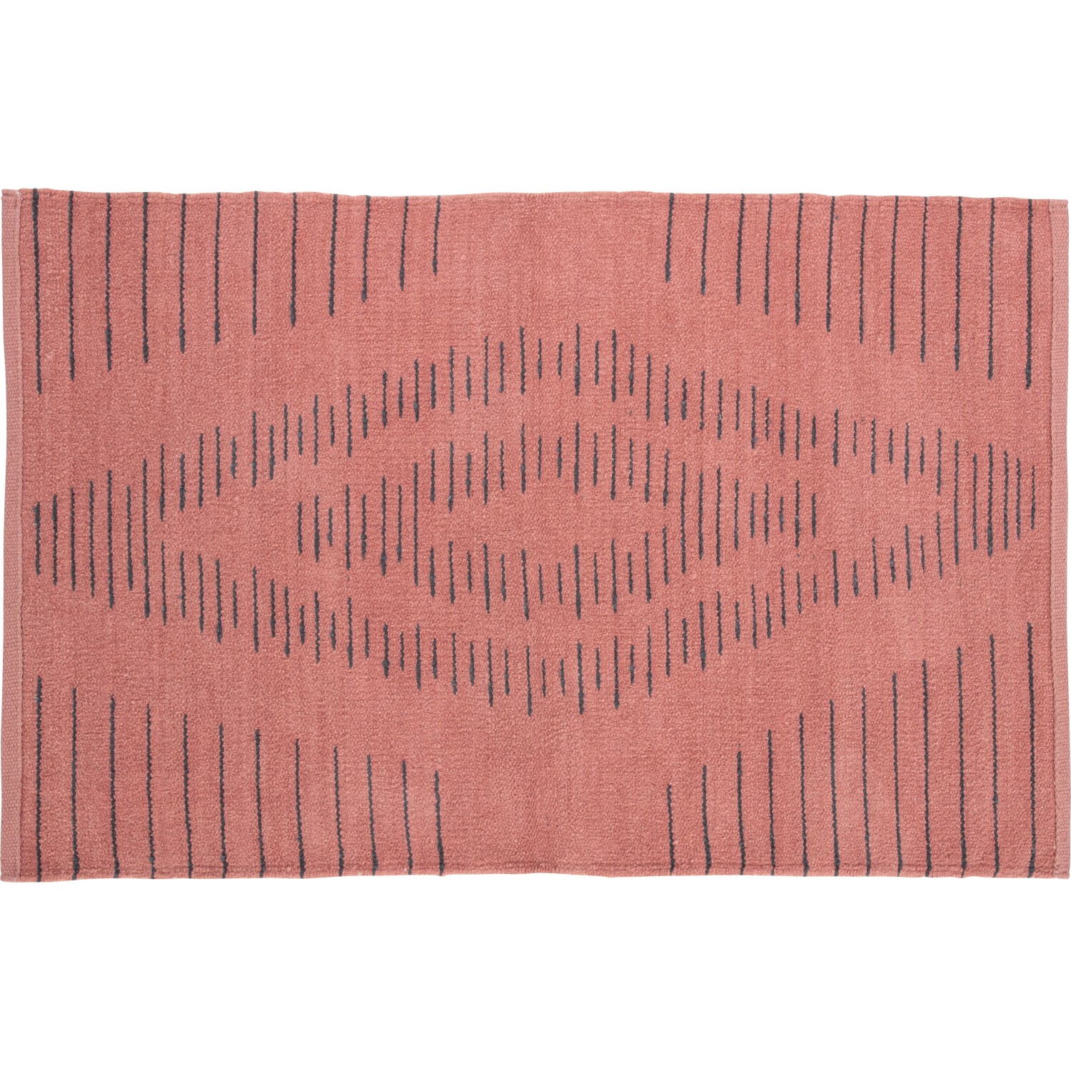E-shop OBI Bavlnený koberec vzorovaný terakotovo-čierny 60 x 90 cm