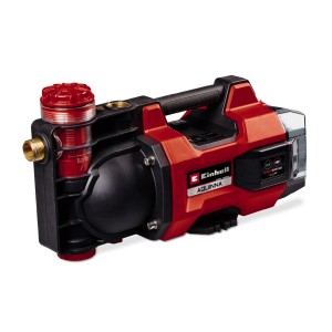 Einhell Aquinna 18/30 F LED akumulátorové vodné čerpadlo pre záhradu, červené a čierne.
