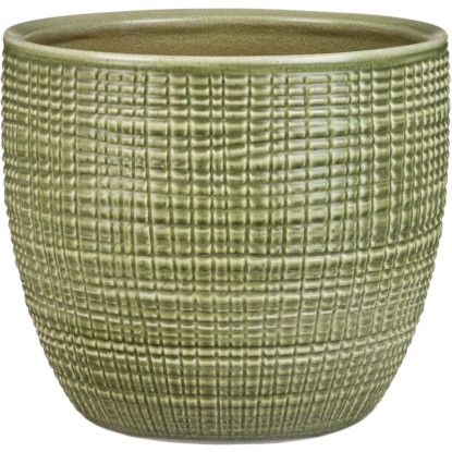 Scheurich kvetináč 866, Ø 14 cm, Menta, z keramiky s jemnou štruktúrou.