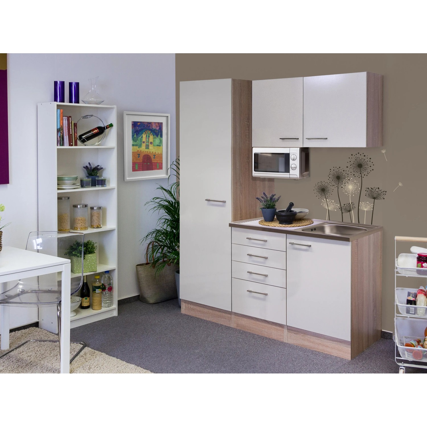 E-shop Flex-Well Kuchyňa Orlando 150 cm/typ 3 - mikrovlnka