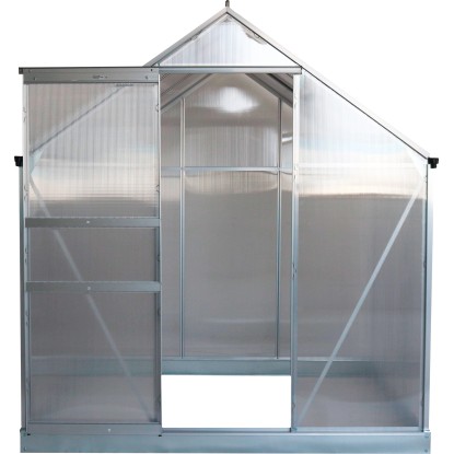 Skleník vr. základne, hliník, 205 x 190 x 190 cm