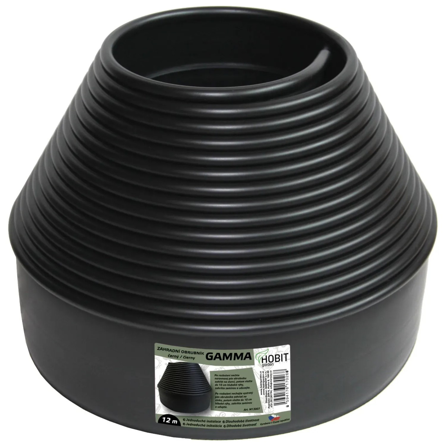E-shop HOBIT garden Záhradný obrubník GAMMA čierny 10 cm x 12 m
