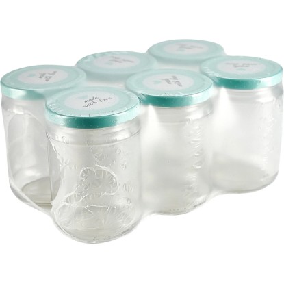 Zaváracie poháre s viečkom 390 ml, 6 ks