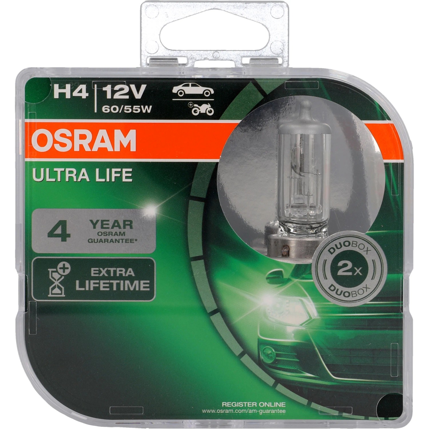 E-shop OSRAM Autožiarovka Ultra Life H4, 2 ks
