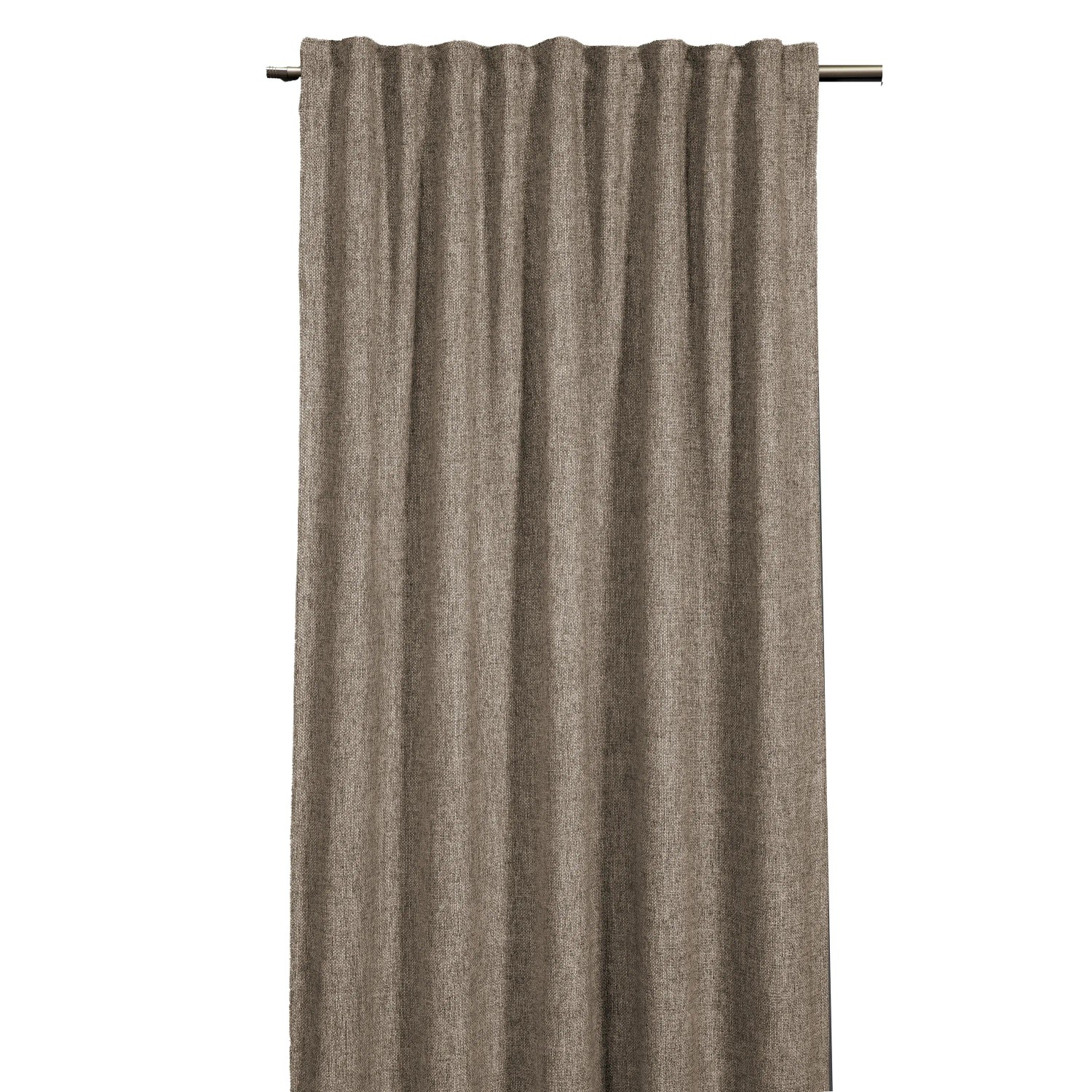 E-shop Sehlbach Záves so skrytými pútkami, Dimout fleece, hnedý, 245 x 130 cm