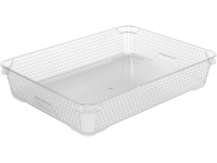 Keeeper Stohovací kôš Mirko DIN A4, 36 cm x 26,5 cm x 7 cm priehľadný