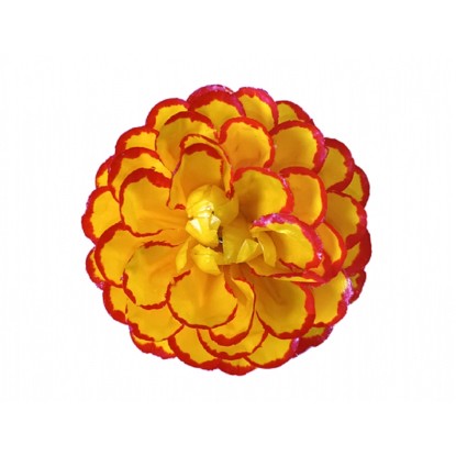 Kvet voskový - georgína, žlto-červená, pr. 8 cm