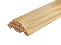 Okrasná štvrťkruhová lišta z borovice 15 x 15 x 900 mm