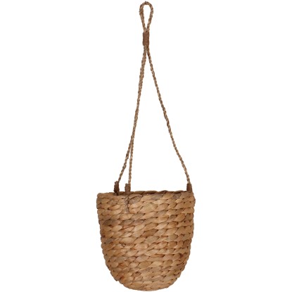 Závesný kvetináč z vodného hyacintu s polyetylénovým vreckom, pr. 16 x 15 cm