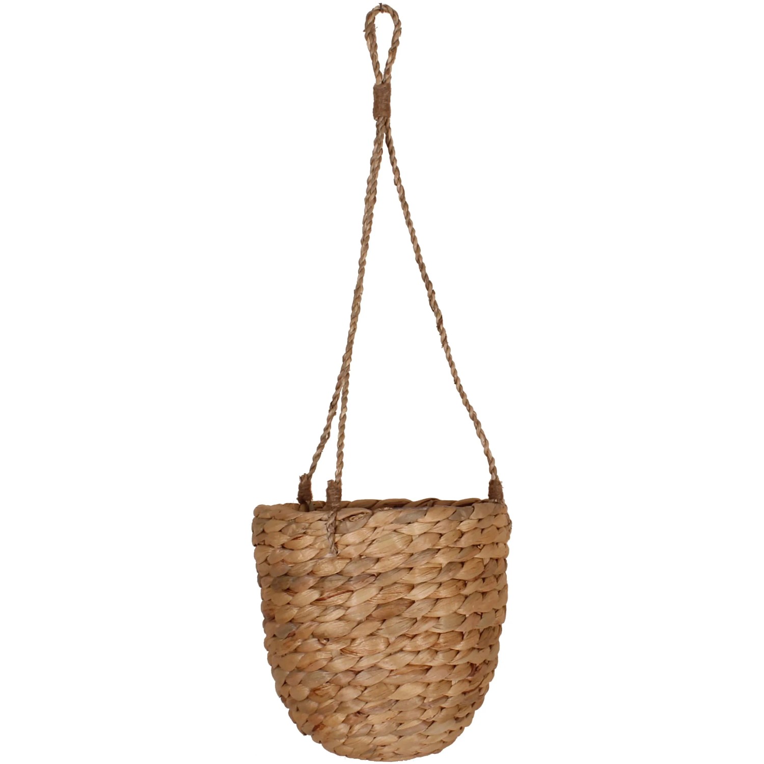 E-shop Závesný kvetináč z vodného hyacintu s polyetylénovým vreckom, pr. 16 x 15 cm