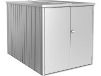 Biohort Multifunkčný záhradný box Minigaráž strieborná 145 x 203 x 150 cm