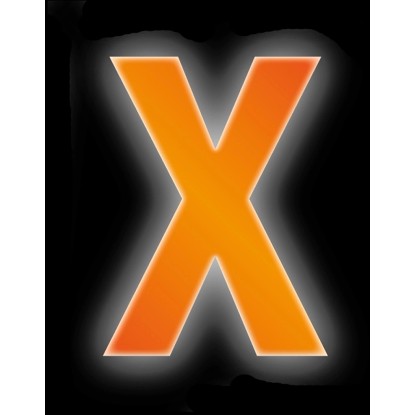 Conacord Reflexné domové písmeno X, oranžové, 8 cm