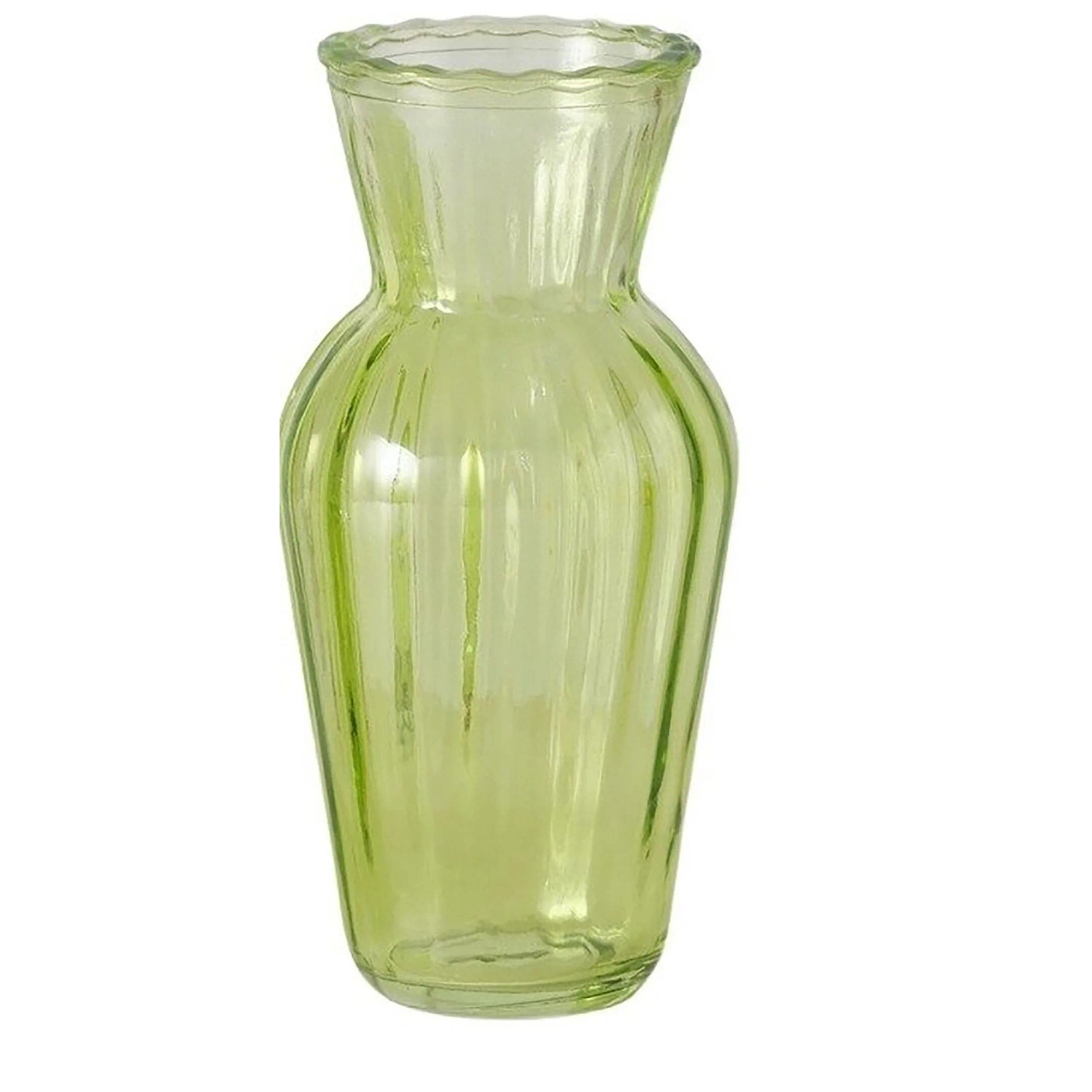E-shop Boltze Dekoratívna sklenená váza Tilla M, zelená, pr. 7,4 x 15,3 cm