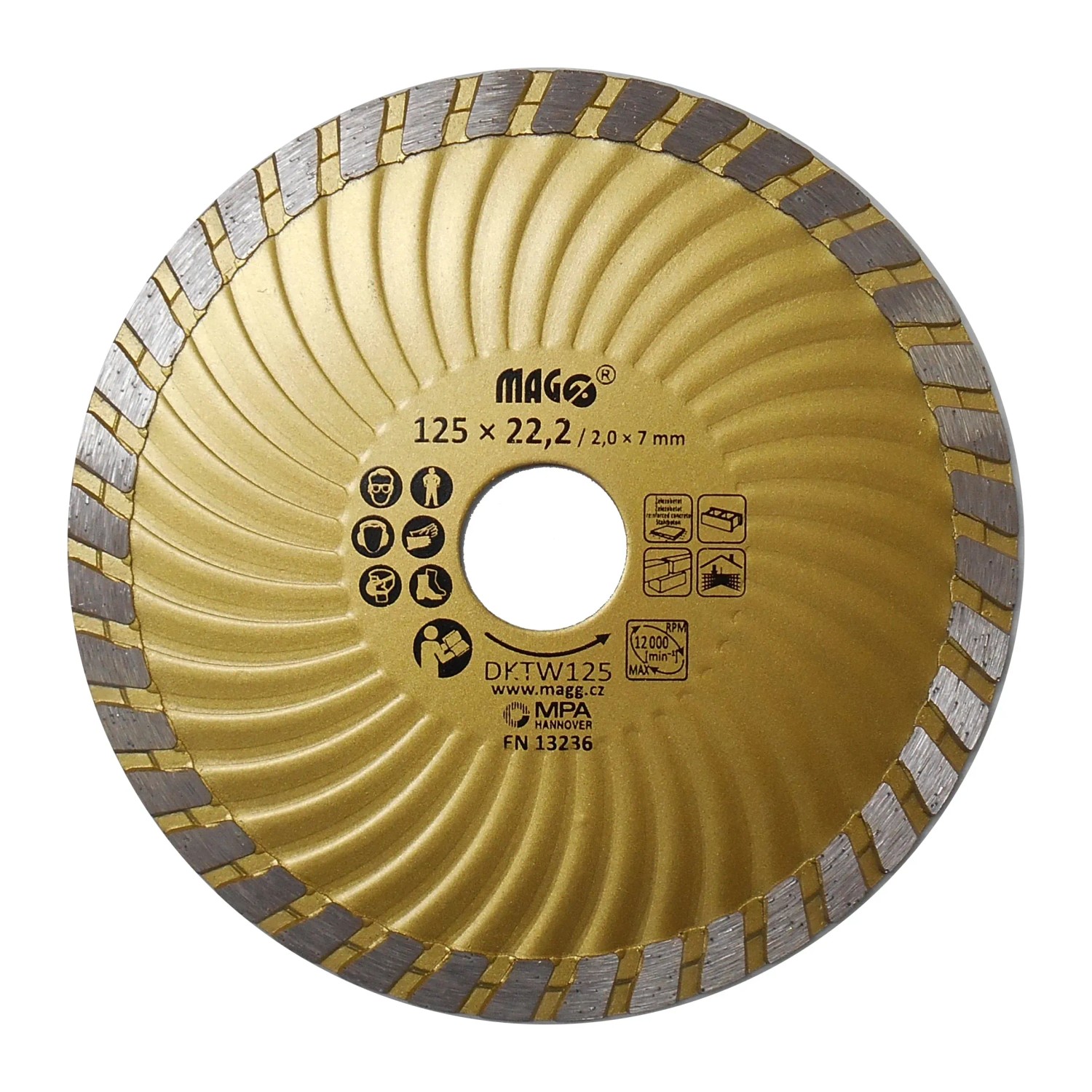 E-shop MAGG Diamantový kotúč TURBO-W 125 x 22,2 mm