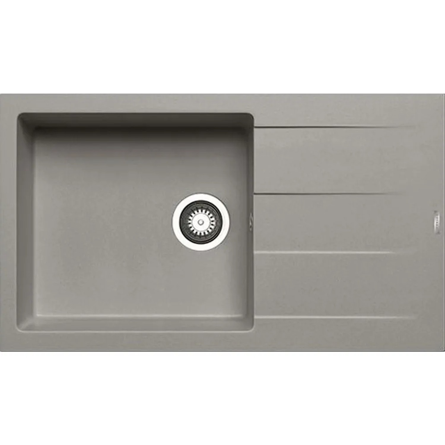 E-shop Pyramis Granitový drez s odkap. Athlos 1B 1D Plus, industrial grey, 86 x 50 cm