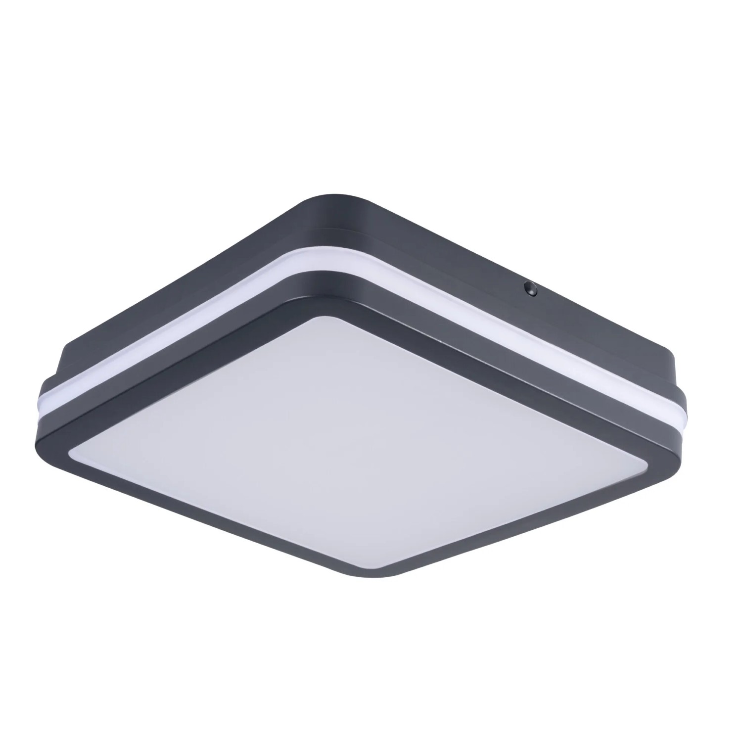 E-shop Kanlux Stropné LED svietidlo BENO 12-18W CCT-L G grafit 22 x 22 cm