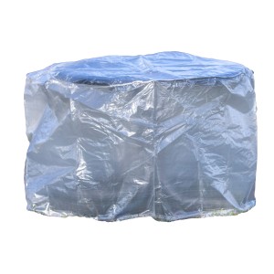 Priehľadný ochranný kryt pre okrúhle záhradné stoly do Ø 125 cm. Kryt z PE tkaniny odolný voči poveternostným vplyvom.