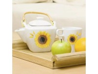 Crearreda Samolepiace dekorácie, slnečnice 3D, 1 hárok, 15 x 31 cm