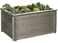 Gaspo Drevený vyvýšený záhon Classic, sivá vintage, 130 x 80 x 76 cm