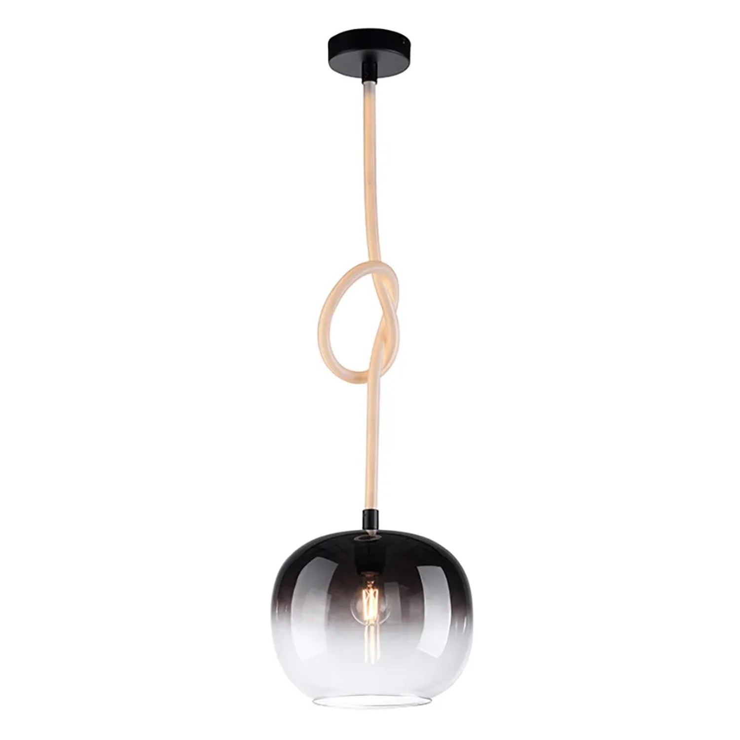 E-shop Paul Neuhaus Závesné LED svietidlo Luma, 1-bodové, čierna, pr. 30 x 150 cm