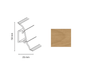 Döllken Profiles Lišta SLK 50 2118 dub starý 50 x 25 x 2500 mm