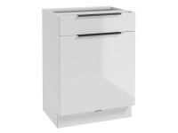 Deftrans Spodná kuchynská skrinka Belluno 1D2Z, biela, 60 x 84 x 49 cm