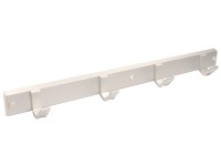 Háčková lišta kovová biela vzdialenosť otvorov 2x 216 mm