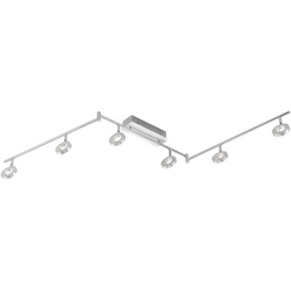 Paul Neuhaus Stropné LED sv. Sileda 6bod., 6x36 W, IP44, hliník, 127,5 x 177 cm